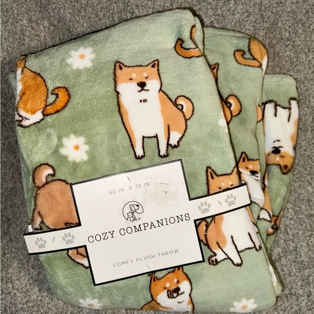 NEW WITH TAG SHIBA INU BLANKET